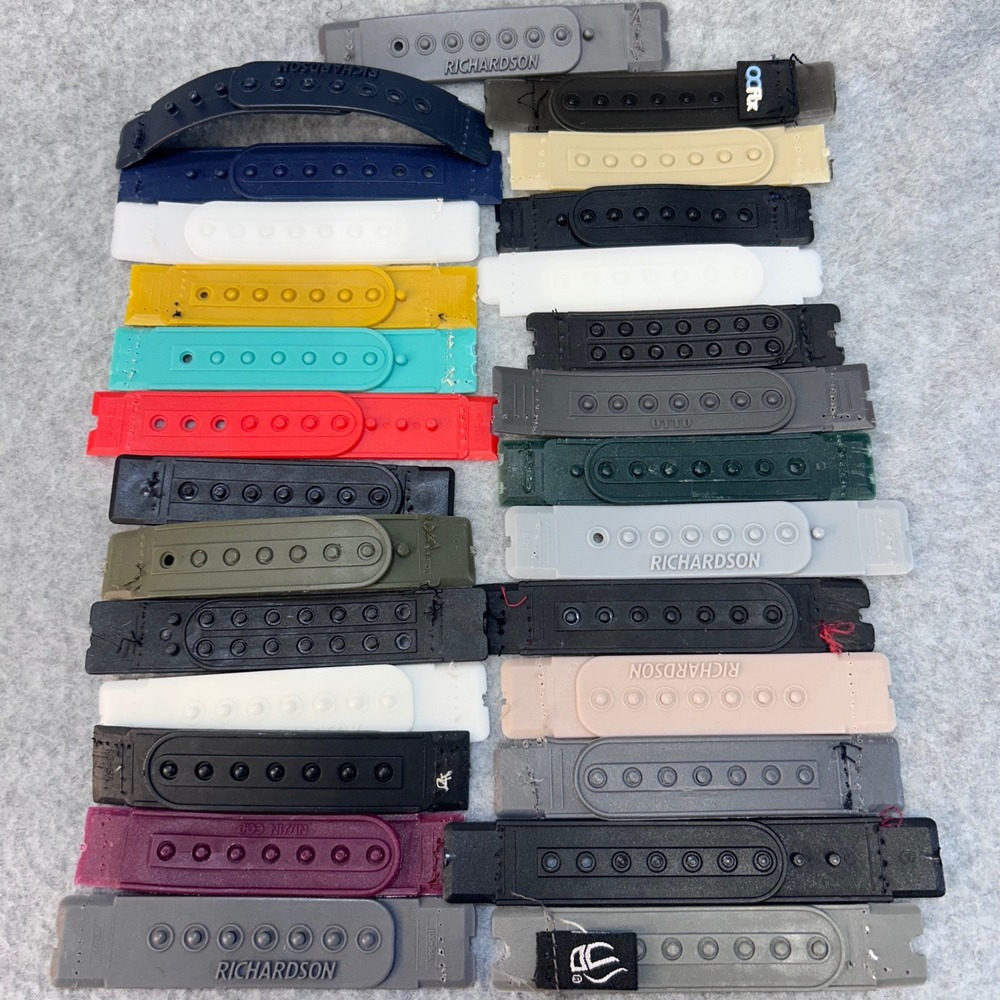 27 Assorted Snapback Replacement Straps Multicolor Hat Repair Lot OSFM